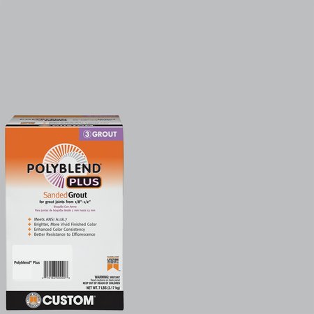 CUSTOM BUILDING PRODUCTS Polyblend Plus Indoor and Outdoor Platinum Sanded Grout 7 lb PBPG1157-4